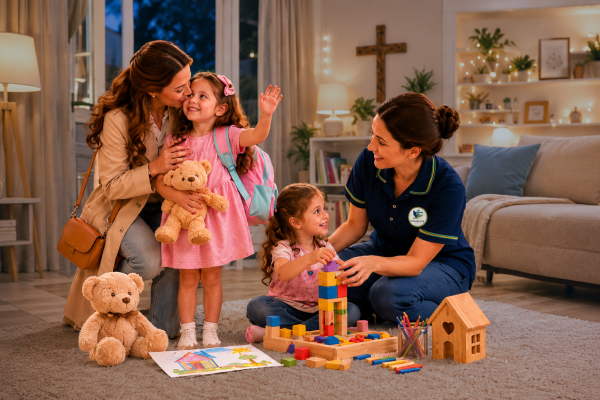 KinvoCare nanny supporting a family at home
